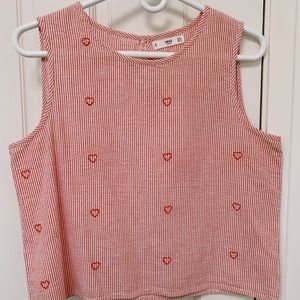 Mango sleeveless linen top